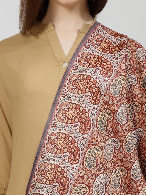 Women's Paisley Jamawar Acrylic Wool Shawl